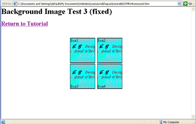 IE6 four corner images