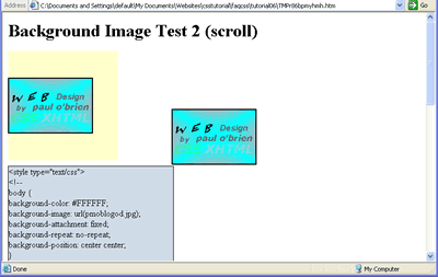 Example with background scroll